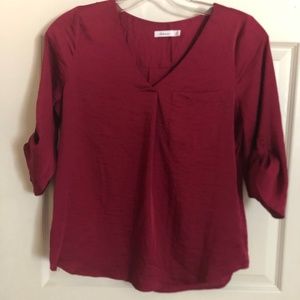 Hammered Silk-Look Blouse